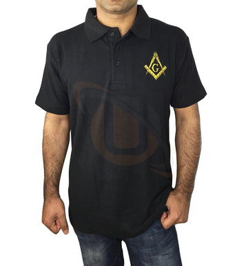 Masonic Polo Shirt with Embroidered Square Compass & G for Masons - kitchcutlery
 - 1